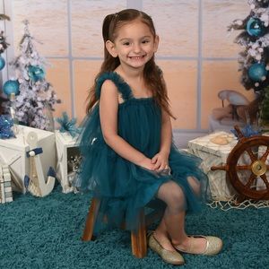 Toddler green/blueish tulle dress 3T